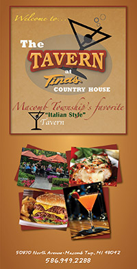 The Tavern at Tina's Menu